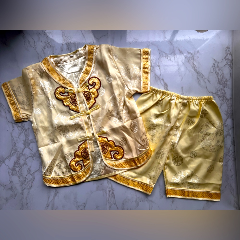 Traditional Chinese Toddler Outfit (Labeled Large, Fits 12-18 Months)